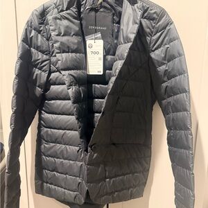 Cole Haan Dark Gray Puffer Blazer Jacket